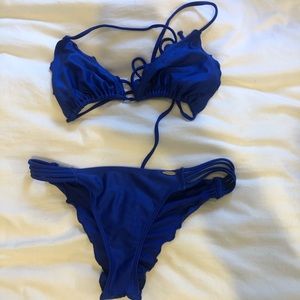 Luli Fama bright blue bikini!